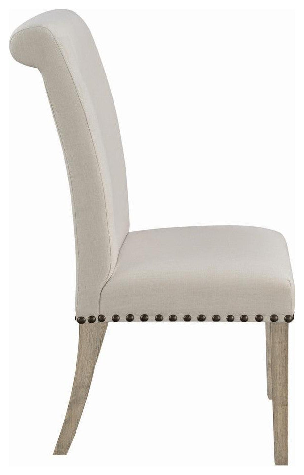 Salem Upholstered Side Chairs Rustic Smoke and Grey (Set of 2)