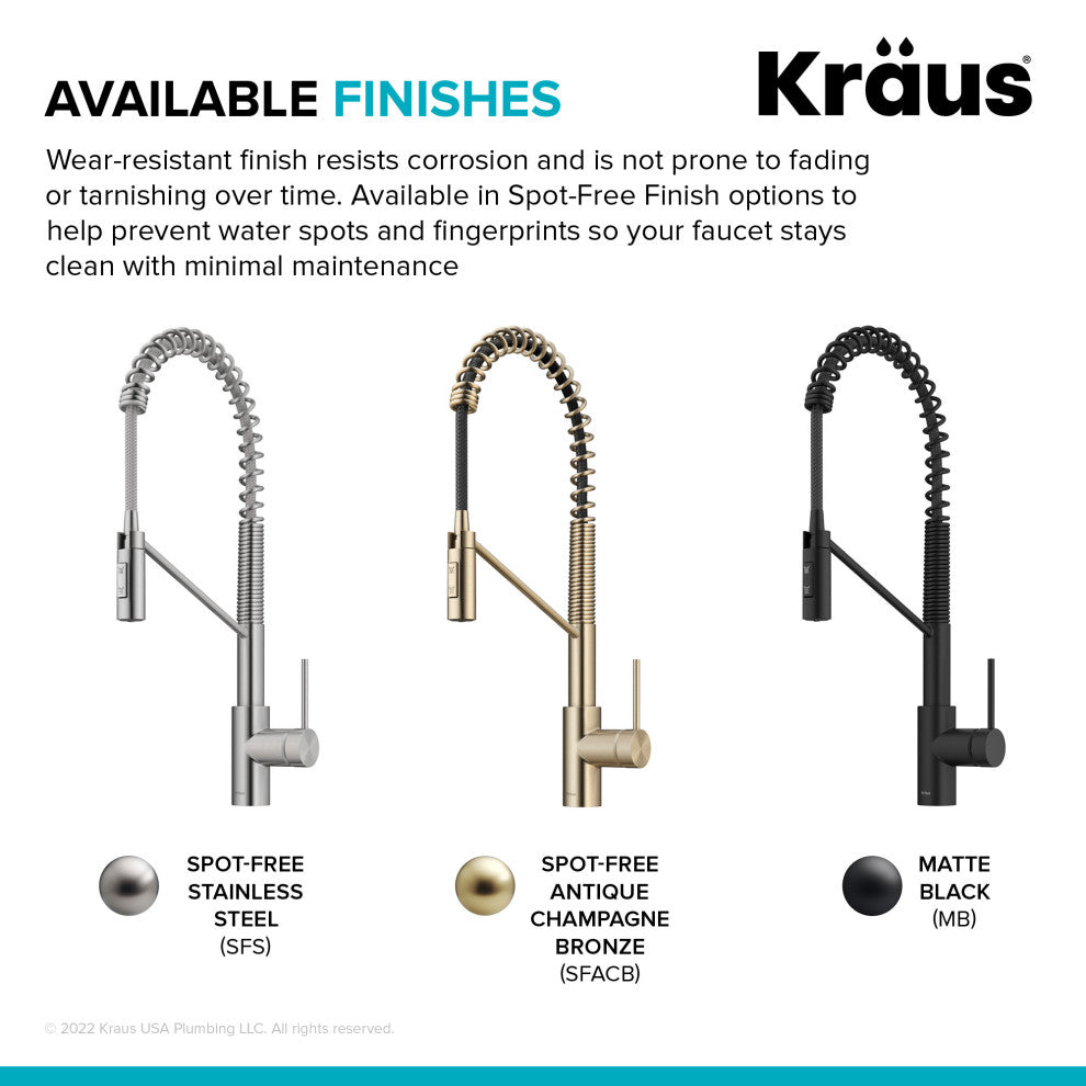 Oletto Touchless Pull-Down 1-Hole Kitchen Faucet, Black
