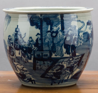 Blue and White Planter