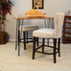 Seti Live Edge Bar Table, Natural and Black