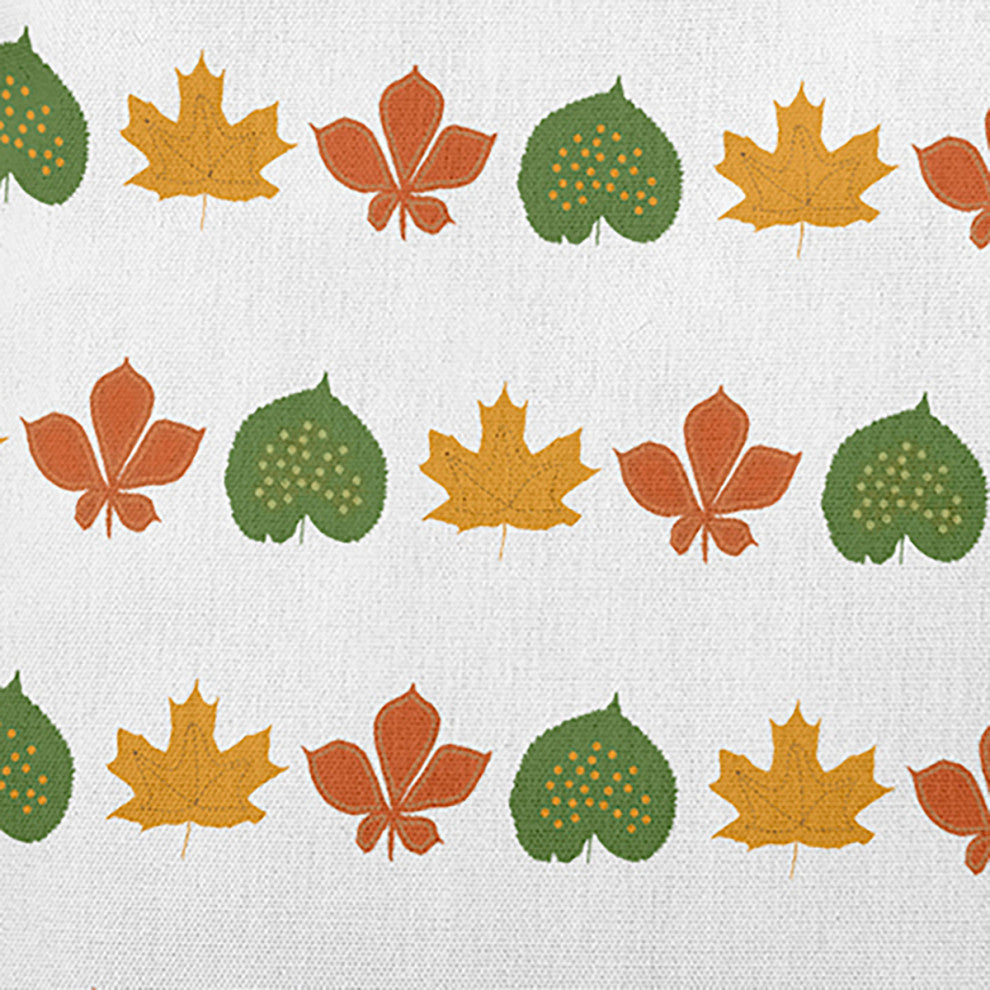 Leaf Stripe Accent Pillow, Scallion, 18"x18"