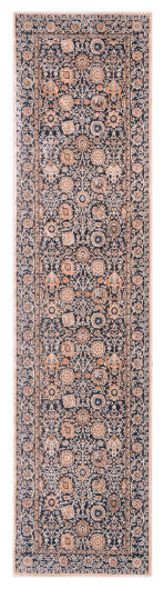 Surya Topkapi TPK-2307 6'9"x9'6" Rug, Ink/Camel/Khaki/Burnt Orange/Navy/Aqua