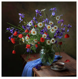 Tatiana Skorohod 'Purple And Red' Canvas Art, 18"x18"