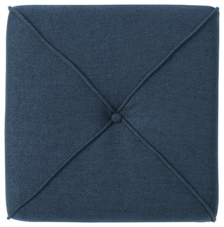 GDF Studio Tammy Fabric Square Ottoman, Navy Blue
