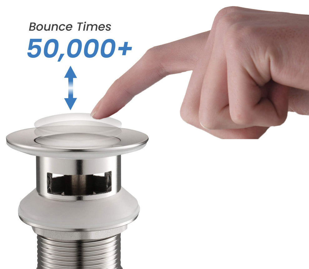Pop-Up Drain Stopper with Overflow KPW100, Brush Nickel