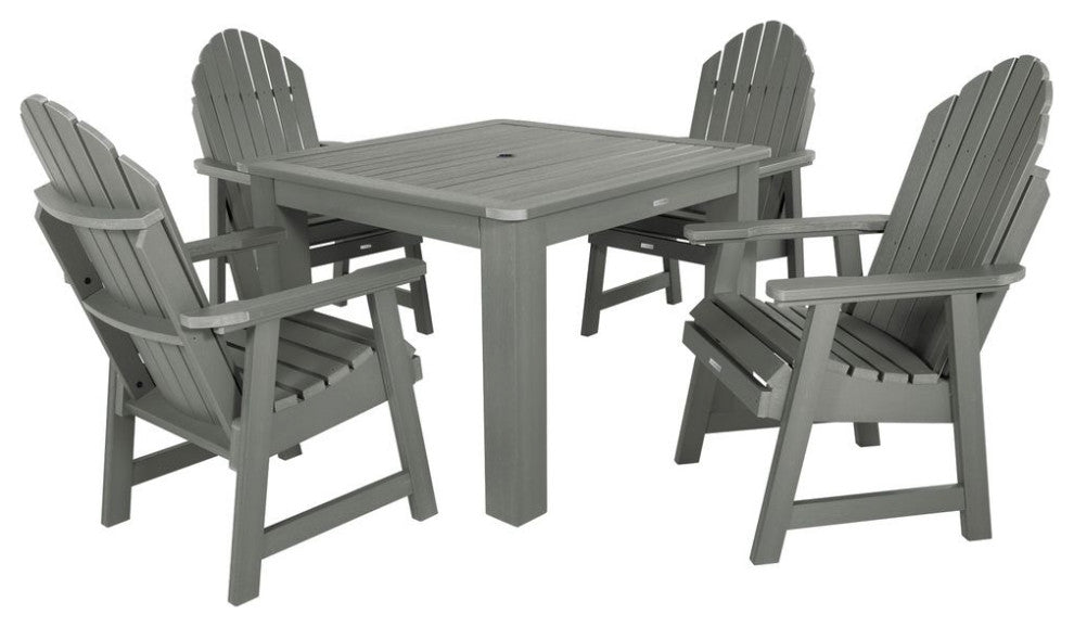 Hamilton 5-Piece Square Dining Set, Coastal Teak