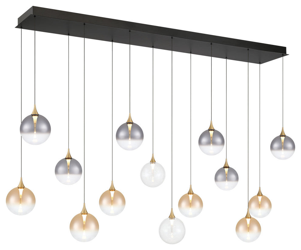 Iissa 14L 72" Gold Mix Chandelier