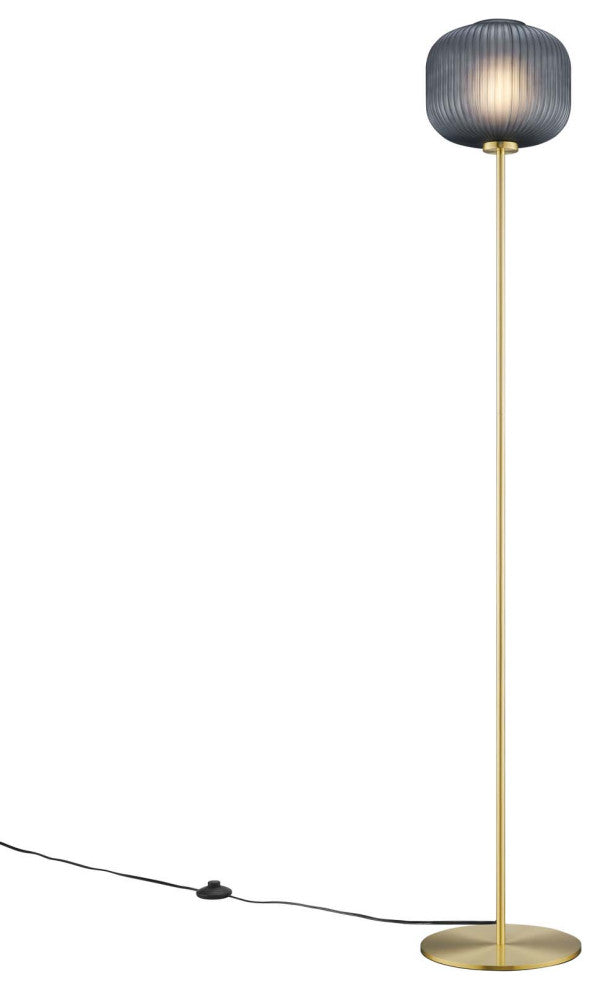 Floor Lamp Light, Gold, Glass, Modern, Mid Century Cafe Bistro Hospitality