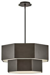 Hinkley Facet Convertible Chandelier, Black Oxide, 22.25"