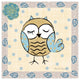 "Whimsy Owls IV" Digital Paper Print by Farida Zaman, 26"x26"