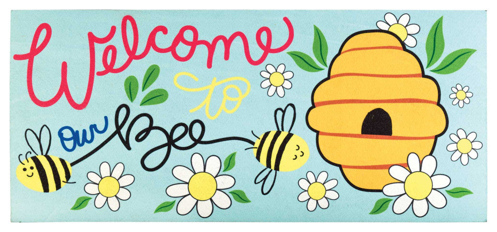 Welcome To Our Bee Hive Doormat Insert