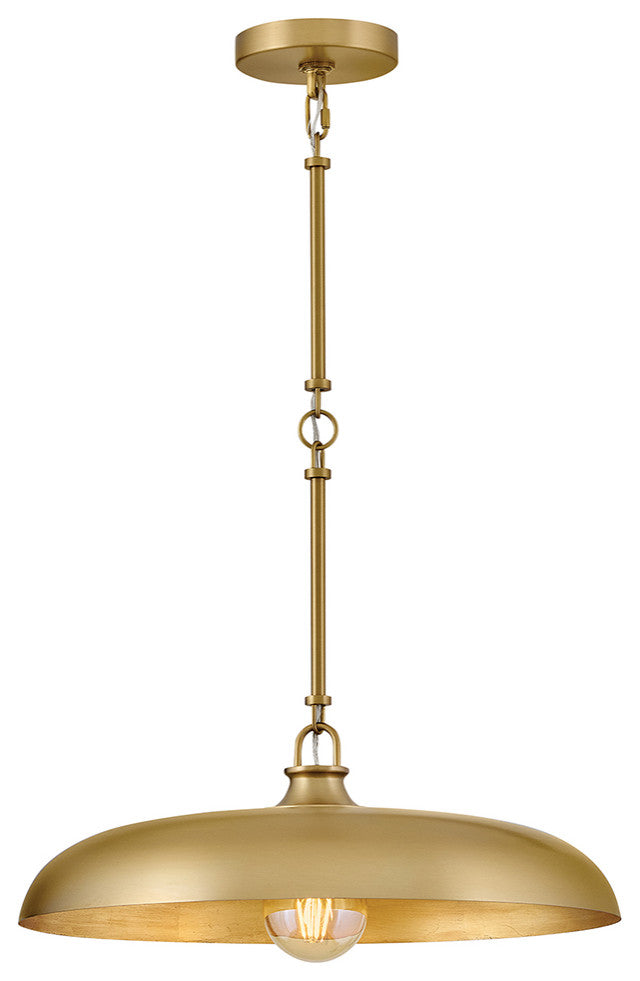 Hinkley Sadie Large Dome Pendant, Lacquered Brass