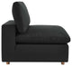 Commix Down Filled Overstuffed 5-Piece Armless Sectional Sofa, Black