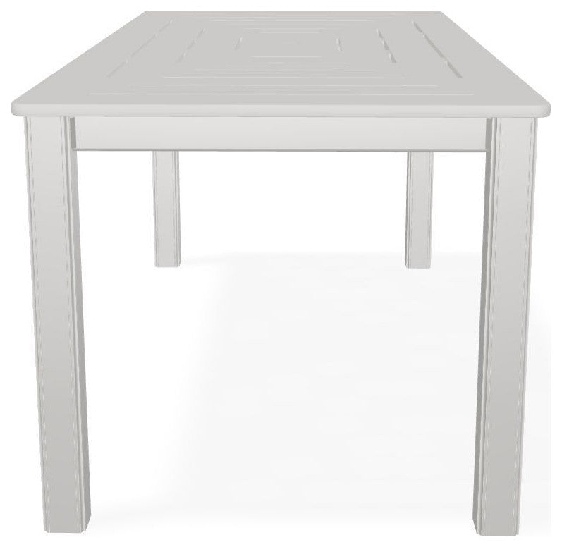 21" x 42" Rectangular Marine Grade Aluminum Outdoor Coffee Table