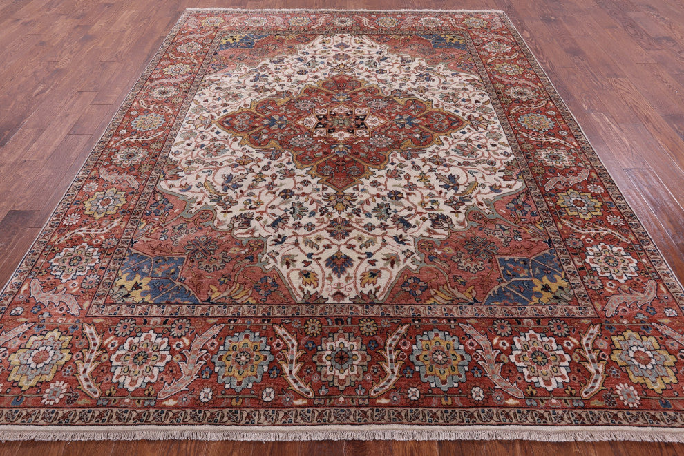 Handmade Persian Fine Serapi Wool Rug 7' 11" X 10' 0" - Q14687
