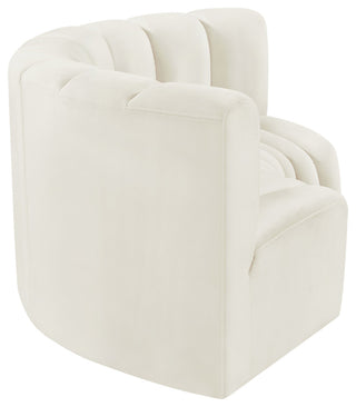 Arc Velvet Upholstered 3-Pc. Inward Curved Modular Sectional, Cream