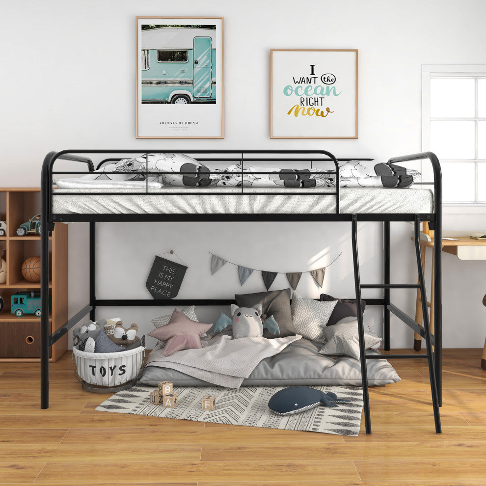 Gewnee Metal Twin Loft Bed