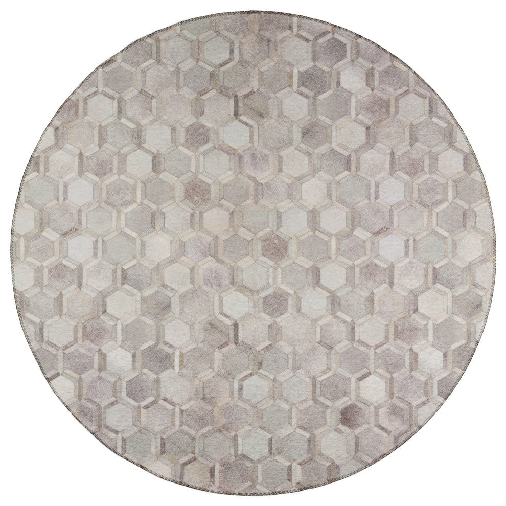 Indoor/Outdoor Stetson SS1 Flannel Machine Washable 10' x 10' Round Rug