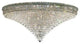 Elegant Tranquil Flush Mount, Chrome Finish With Royal Cut Crystal
