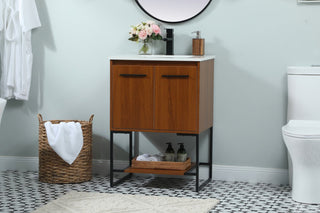 Sue 24" Single Bathroom Vanity, Teak
