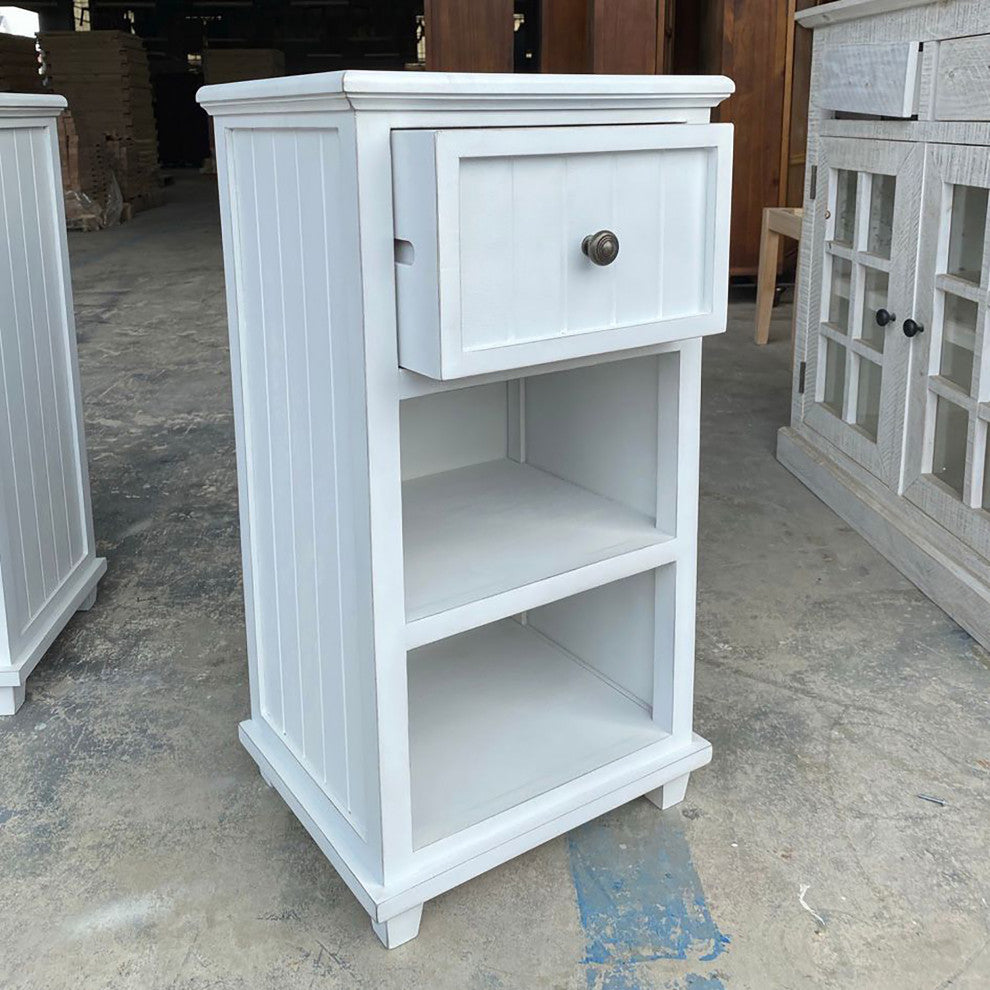 Egg Shell Drawer Side Table 13"Wx30"H16"D
