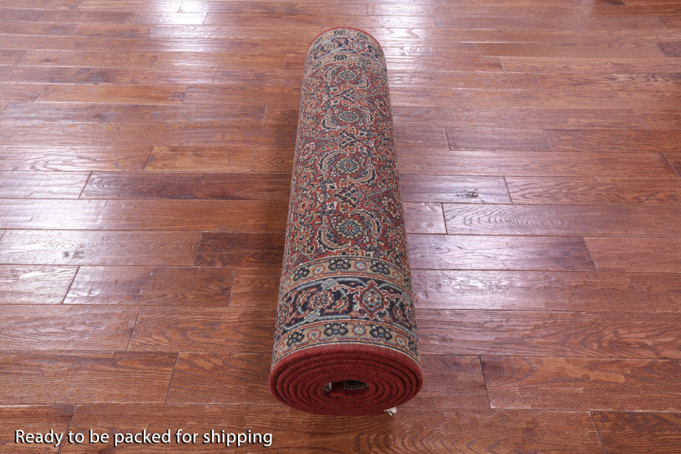 Persian Hill Herati Handmade Wool Runner Rug 3' 11" X 16' 2" - Q13163