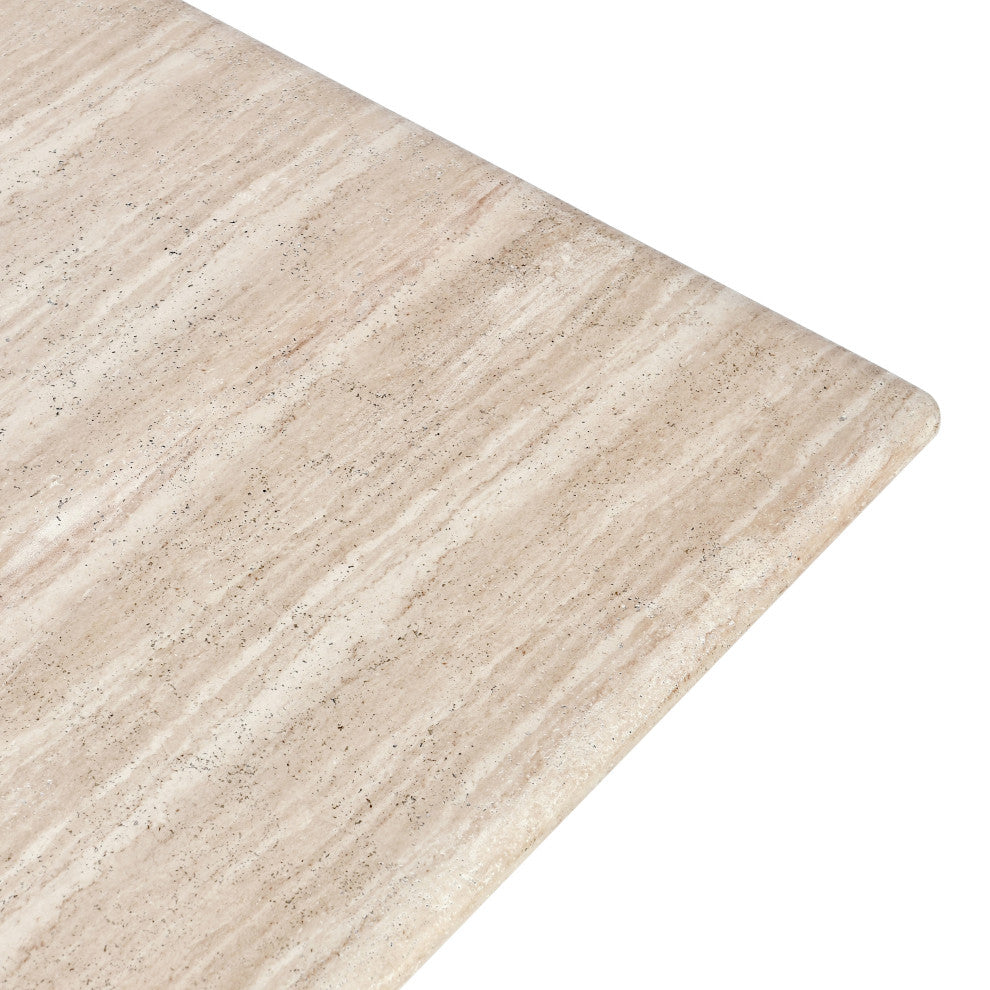 Aiden 87" Outdoor Dining Table, Beige