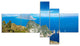 Capri Island in Italy, Photography Canvas Art Print, 60"x32", 5 panels