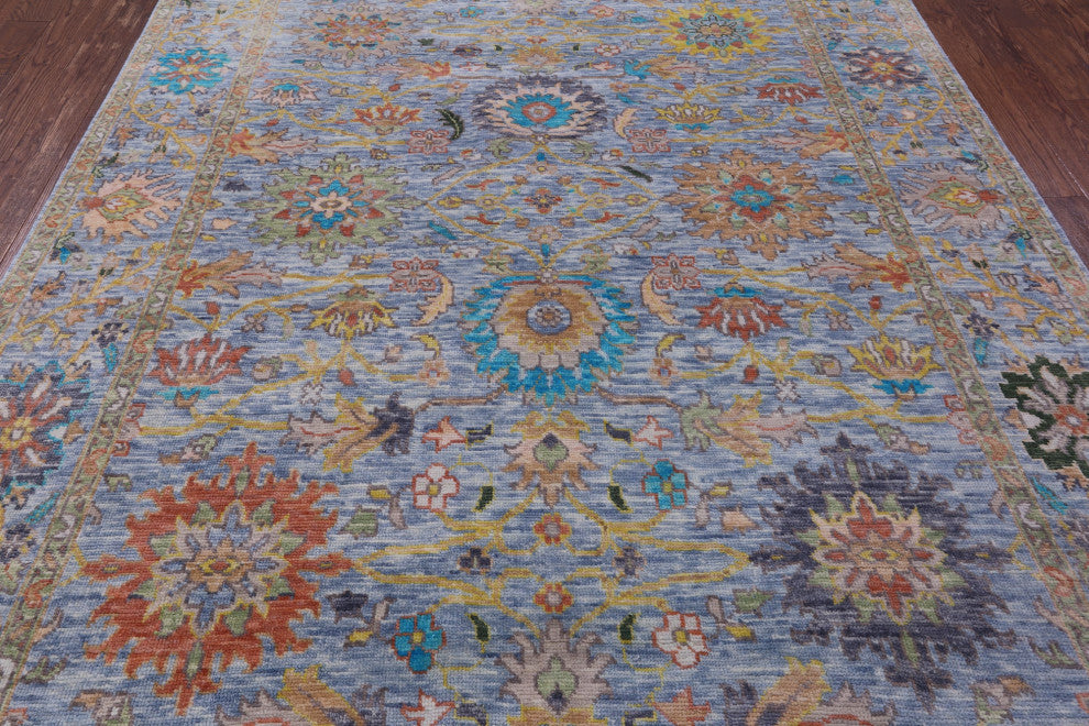 Turkish Oushak Hand Knotted Wool Rug 7' 11" X 10' 0" - Q14993
