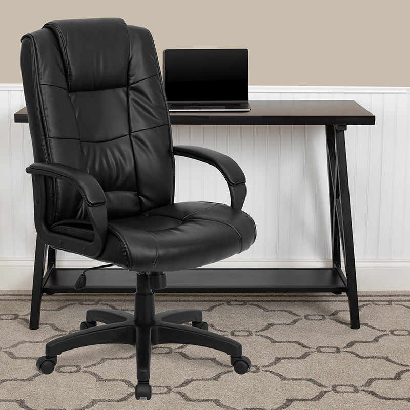 Black High Back Leather Chair