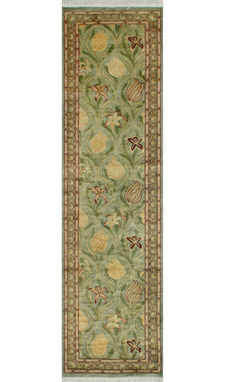 Pak-Persian Eliza Light Green/Gray Runner, 2'8x10'0