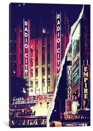 "Dual Torn Series Times Square District" by Philippe Hugonnard, 18x12x1.5