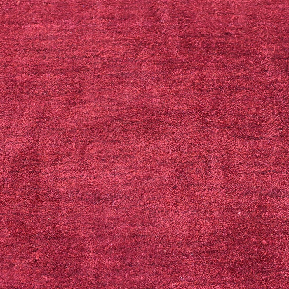 HAND KNOTTED LOOM SILK ECO-FRIENDLY AREA RUGS -6'x9',Rectangle,Red,Contemporary