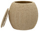 Handwoven Paper Rope Barrel Wicker Storage Basket Side Table