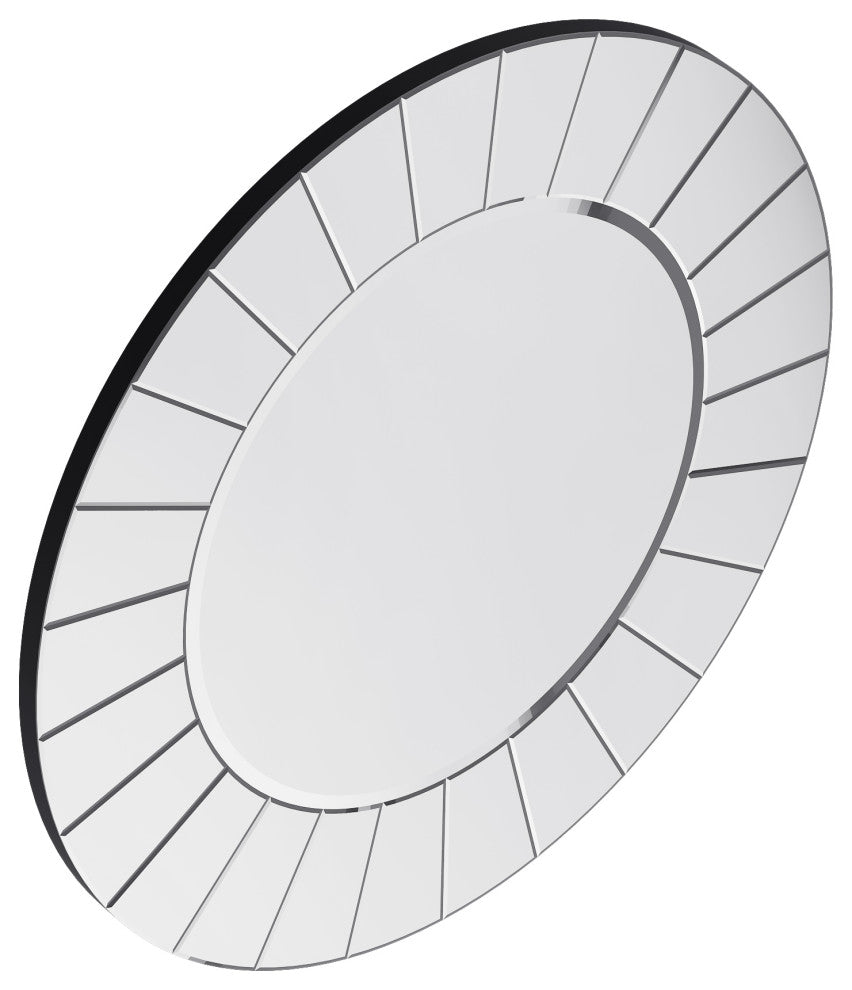 Bailey All-glass round mirror