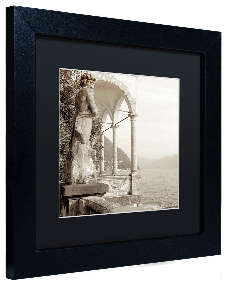 Alan Blaustein 'Giardini Italiano IV' Art, Black Frame, Black Mat, 11x11