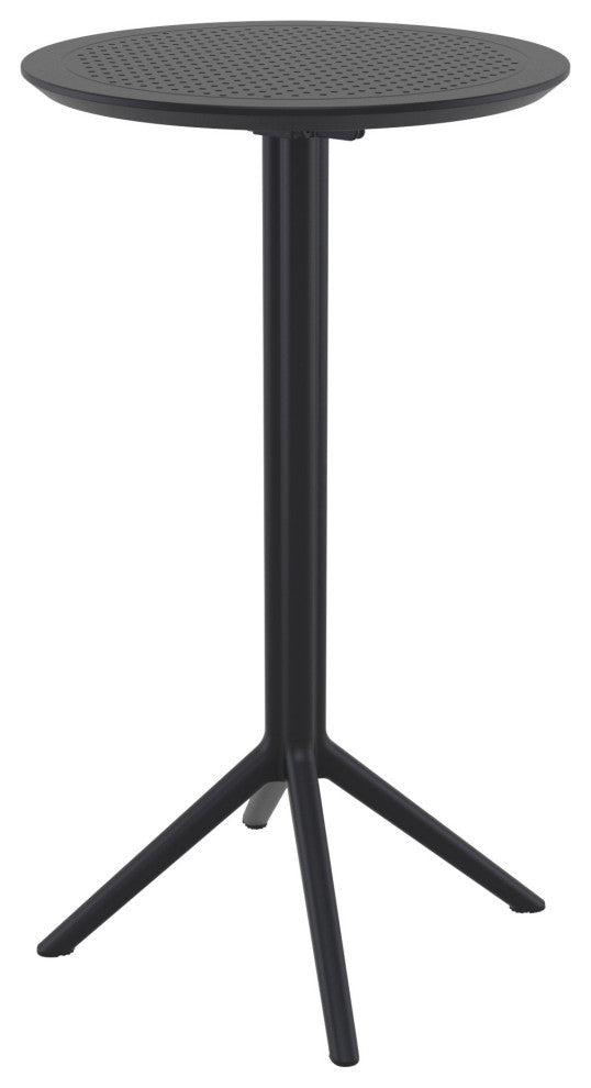 Sky Round Folding Bar Table 24" Black