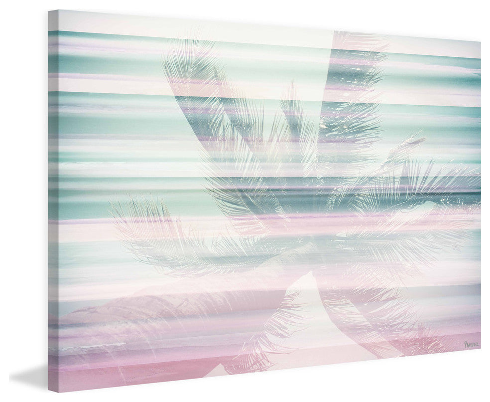 "Palm Leaves" Print on Canvas, 24"x16"