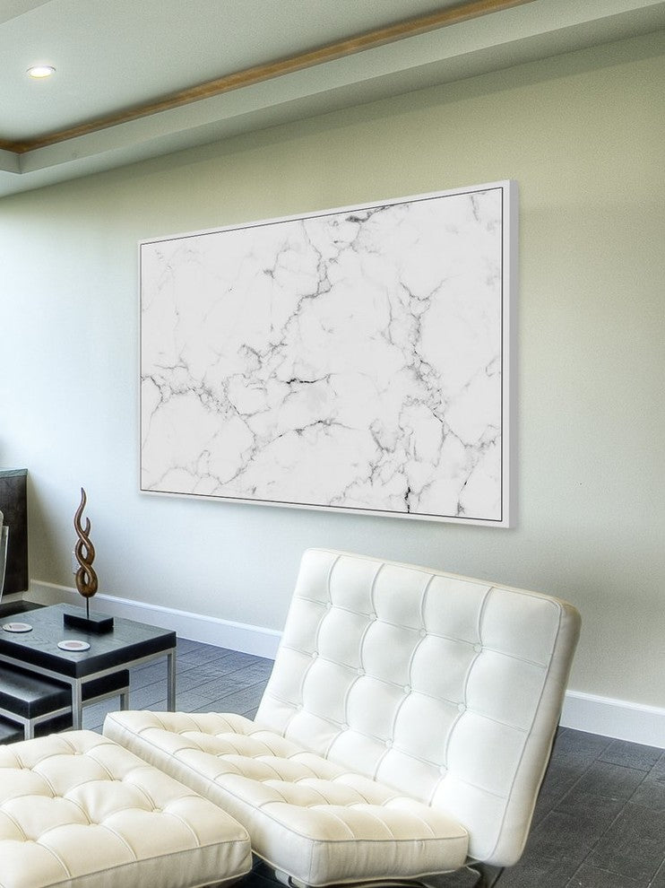 "Cracked Marble" Floater Framed Painting Print on Canvas, 45"x30"
