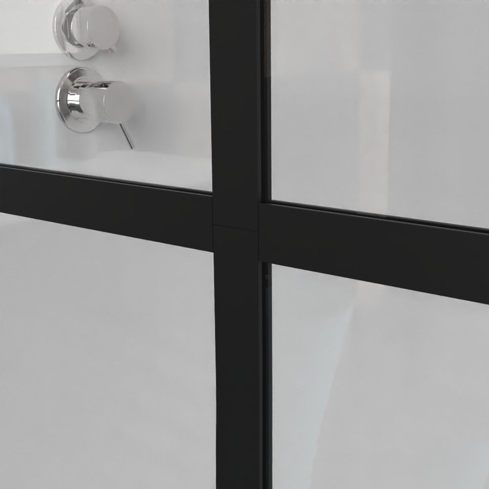 34 in. W x 72 in. H Thicken Fixed Glass Panel Shower Door