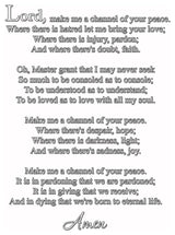 Make Me a Channel of Your Piece Wall Decal, White