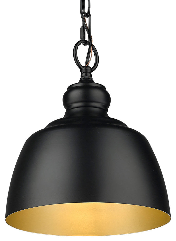 Golden Lighting 0316-M1L Holmes 9"W Mini Pendant - Modern Brushed Gold