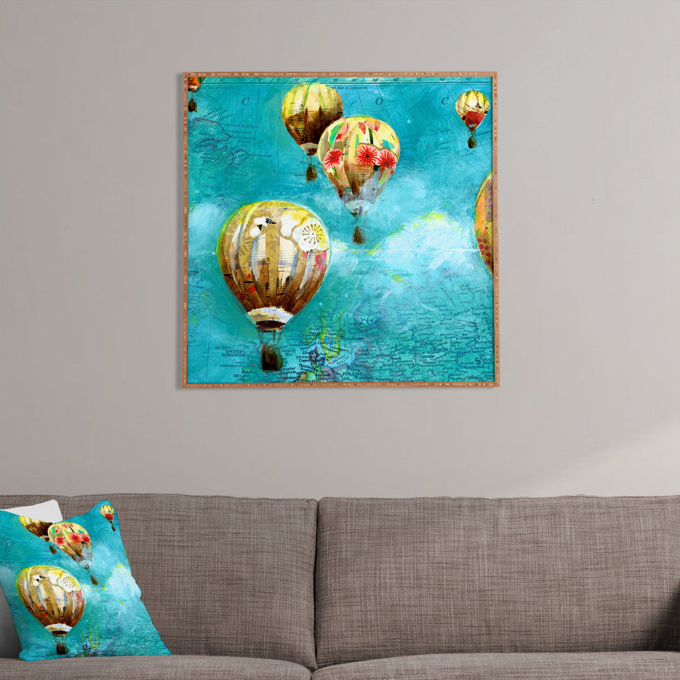 Deny Designs Land Of Lulu Herd Of Balloons 2 Framed Wall Art