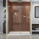 DreamLine Elegance 49.25"-51.25" Frameless Pivot Shower Door, Brushed Nickel