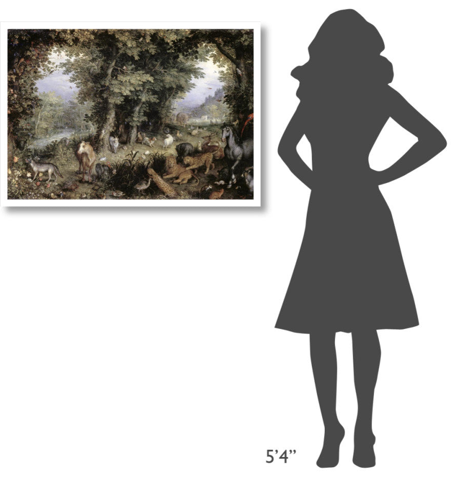 "Land of Paradise" Digital Paper Print by Jan Brueghel the Elder, 38"x27"