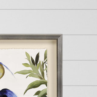 Blue Heron Framed Art Silver Picture Frame Print Wall Art