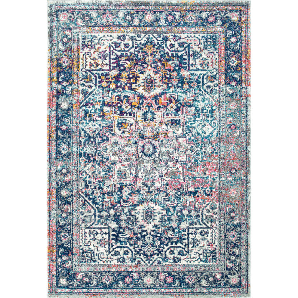 Nuloom Persian Vintage Raylene Area Rug, Blue 3'x5'