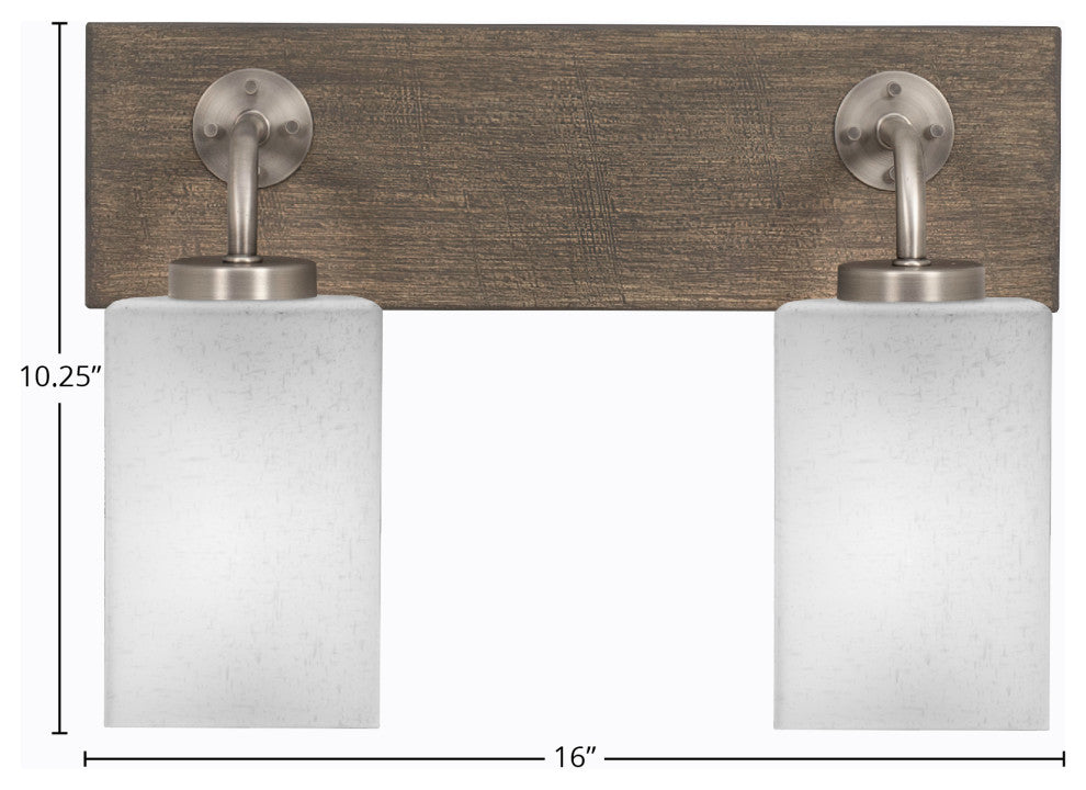 Oxbridge, Bath Bar Graphite & Painted Distressed Metal, 4" White Muslin