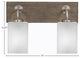 Oxbridge, Bath Bar Graphite & Painted Distressed Metal, 4" White Muslin