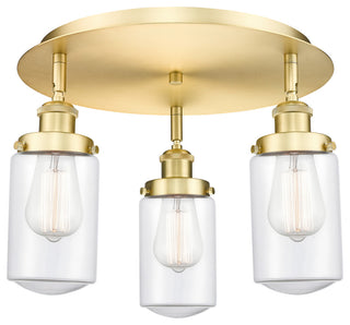 Innovations Dover 3 16.25" Flush Mount Satin Gold